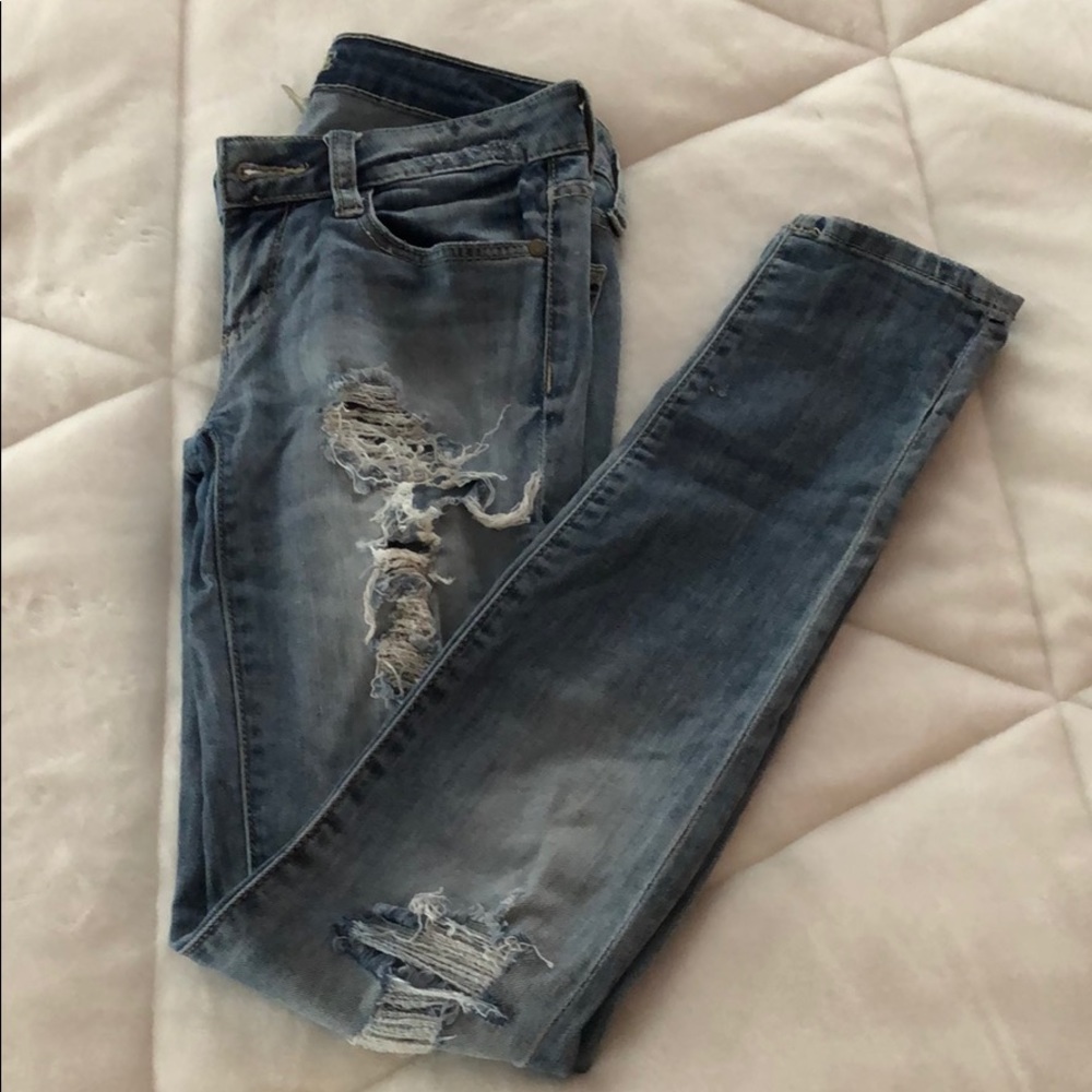 Decree Light Blue Super Ripped Jeans